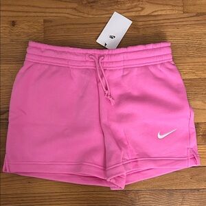 Nike Women's Pink Athletic Shorts with Swoosh